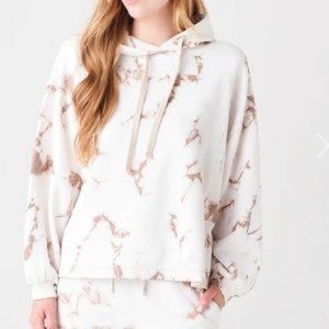 Rebecca Minkoff | White Tie Dye Hoodie Large